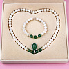 Mother's Day Jewellery Natural Freshwater Pearl Chrysoprase Beaded Necklace & Bracelets Sets for Women WGE4EAE-32-1