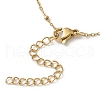4Pcs 4 Style Natural Mixed Gemstone Beaded Link Braclet with Satellite Chains BJEW-JB09496-01-5