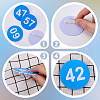 Olycraft 1 Set Round ABS Plastic Number 31~60 Brooches Sets JEWB-OC0001-02C-4