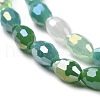 Electroplate Glass Beads Strands GLAA-P056-01A-3