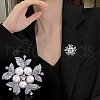 Exquisite Flower Alloy Rhinestone Brooch PW-WG62D3E-01-2