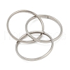 201 Stainless Steel Trinity Interlocking Ring Finger Rings FS-WG6776A-06-3