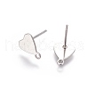 Stainless Steel Stud Earring Findings STAS-E464-02P-2