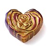 Metal Enlaced Heart Rose Opaque Acrylic Bead X-OACR-Q190-01E-1