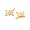 304 Stainless Steel Rhinestone Pendant STAS-U047-24G-2