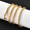 3MM Brass Wheat Chain Necklaces NJEW-M108-08G-5