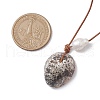 Mother's Day Jewellery Summer Beach Natural Cultured Freshwater Pearl & Natural Shell Pendant Necklaces NJEW-JN05100-05-4