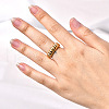 Wave Texture 304 Stainless Steel Finger Rings WGA78FE-03-2