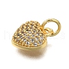 Brass Micro Pave Cubic Zirconia Pendants KK-K401-08A-G-2