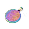 Ion Plating(IP) 304 Stainless Steel Pendants STAS-A053-24B-M-2
