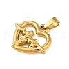 Ion Plating(IP) 304 Stainless Steel Pendants STAS-C103-21B-G-2