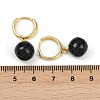 Round Brass Enamel Hoop Earrings EJEW-U059-05G-3