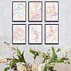 6Pcs 6 Styles PET Hollow Out Drawing Painting Stencils DIY-WH0394-0163-6
