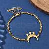 Moon 304 Stainless Steel Link Bracelets BJEW-M097-02G-1