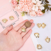 Beebeecraft 6Pcs Brass Locket Pendants KK-BBC0015-52-3