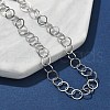 304 Stainless Steel Rolo Chains Bracelets for Women BJEW-U043-02P-2