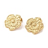 Flower 304 Stainless Steel Stud Earrings for Women EJEW-U003-03G-1