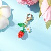 Sunflower Bud Acrylic Glass Seed Beaded Pendant Decorations HJEW-MZ00229-4