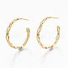 Brass Half Hoop Earrings KK-R117-055G-NF-4