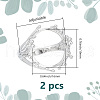 GOMAKERER 2Pcs Adjustable Brass Finger Rings Components FIND-GO0002-77B-2