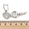 925 Sterling Silver Micro Pave Cubic Zirconia Dangle Hoop Earrings EJEW-F371-01C-01-4