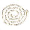 Brass Cable Chains Necklace Making MAK-S072-16A-KC-2