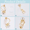 SOFPLATE 32Pcs 2 Colors Brass Clip-on Earring Findings KK-SP0001-25-6