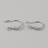 Brass Micro Pave Clear Cubic Zirconia Earring Hooks KK-WH0038-44P-3