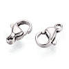 304 Stainless Steel Lobster Claw Clasps STAS-T065-10mm-34P-2