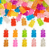 60pcs 10 Colors Luminous Resin Pendants JACR-TA0001-01-2