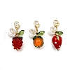 3Pcs Handmade Lampwork Fruits Pendant Decorations HJEW-TA00347-2