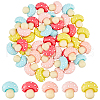DICOSMETIC 60Pcs 5 Colors Opaque Resin Cabochons RESI-DC0001-20-1