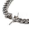 Non-Tarnish 304 Stainless Steel Cuban Link Chain Bracelet NJEW-D050-02E-P-2
