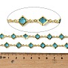 Brass Glass Rhombus Link Chains CHC-R001-05G-05-3
