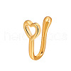 Heart Brass Clip-on Nose Septum Rings WG32032-18-1