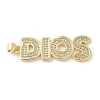 Brass Micro Pave Cubic Zirconia Pendants KK-P294-33G-1