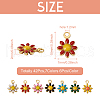 Spritewelry 42Pcs 7 Colors Brass Enamel Charms KK-SW0001-04-3