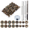 CHGCRAFT 32 Set 4 Colors Alloy Snap Buttons DIY-CA0006-23-1