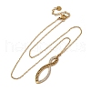 304 Stainless Steel Crystal Rhinestone Infinity Pendant Necklaces NJEW-R026-09G-4