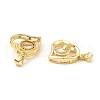 Rack Plating Brass Micro Pave Clear Cubic Zirconia Pendants KK-M253-04G-2