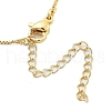 Brass & Plastic Pearl Letter Pendant Box Chain Necklaces for Women NJEW-U017-01G-15-4