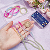 SUNNYCLUE 8 Strands Transparent Gradient Color Glass Bead Strands GLAA-SC0002-02C-3
