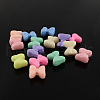 Bowknot Solid Color Opaque Acrylic Beads SACR-S037-M06-1