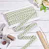 GOMAKERER 10.5~11 Yards Polyester Embroidery Leaf Ribbons OCOR-GO0001-10-4
