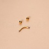 G23 Titanium Eyebrow Round Ball Curved Barbell Eyebrow Rings WGFD71D-40-2
