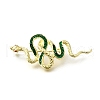 Snake Aolly Rhinestone Brooches JEWB-V008-01LG-02-2