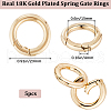 Beebeecraft 5Pcs Brass Spring Gate Rings KK-BBC0012-51-2