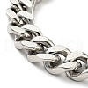 201 Stainless Steel Curb Chain Bracelet for Men Women BJEW-H550-06B-P-2
