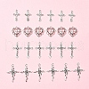 24Pcs 4 Styles Tibetan Style Alloy Pendants TIBE-FS0001-18-7