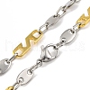 201 Stainless Steel Oval Links Chain Necklace NJEW-F22-39S-GP-2